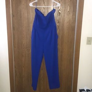 Express size 12 royal blue jumpsuit